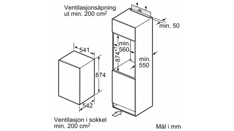 Siemens iQ500 integrert kjøleskap med frysedel - KI18LV60 - Bilde 6